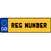 Standard UK Registration Plate (Single)